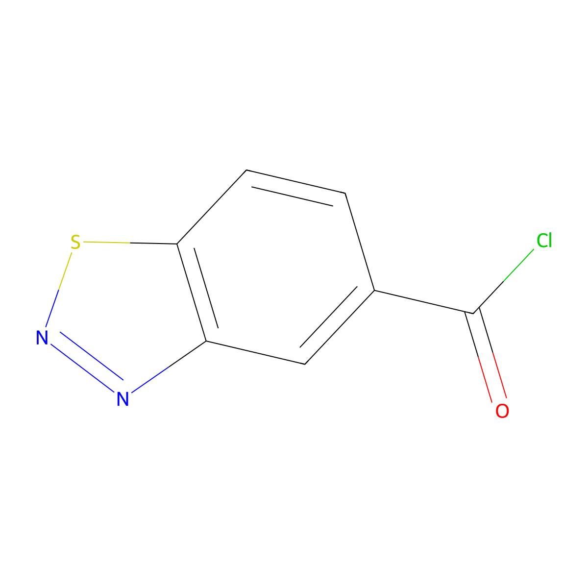1,2,3-Benzothiadiazole-5-carbonyl chloride molecular structure, CAS 321309-32-4
