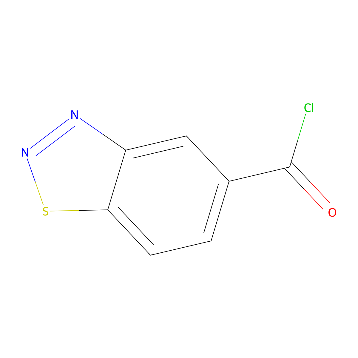 1,2,3-Benzothiadiazole-5-carbonyl chloride molecular structure, CAS 321309-32-4