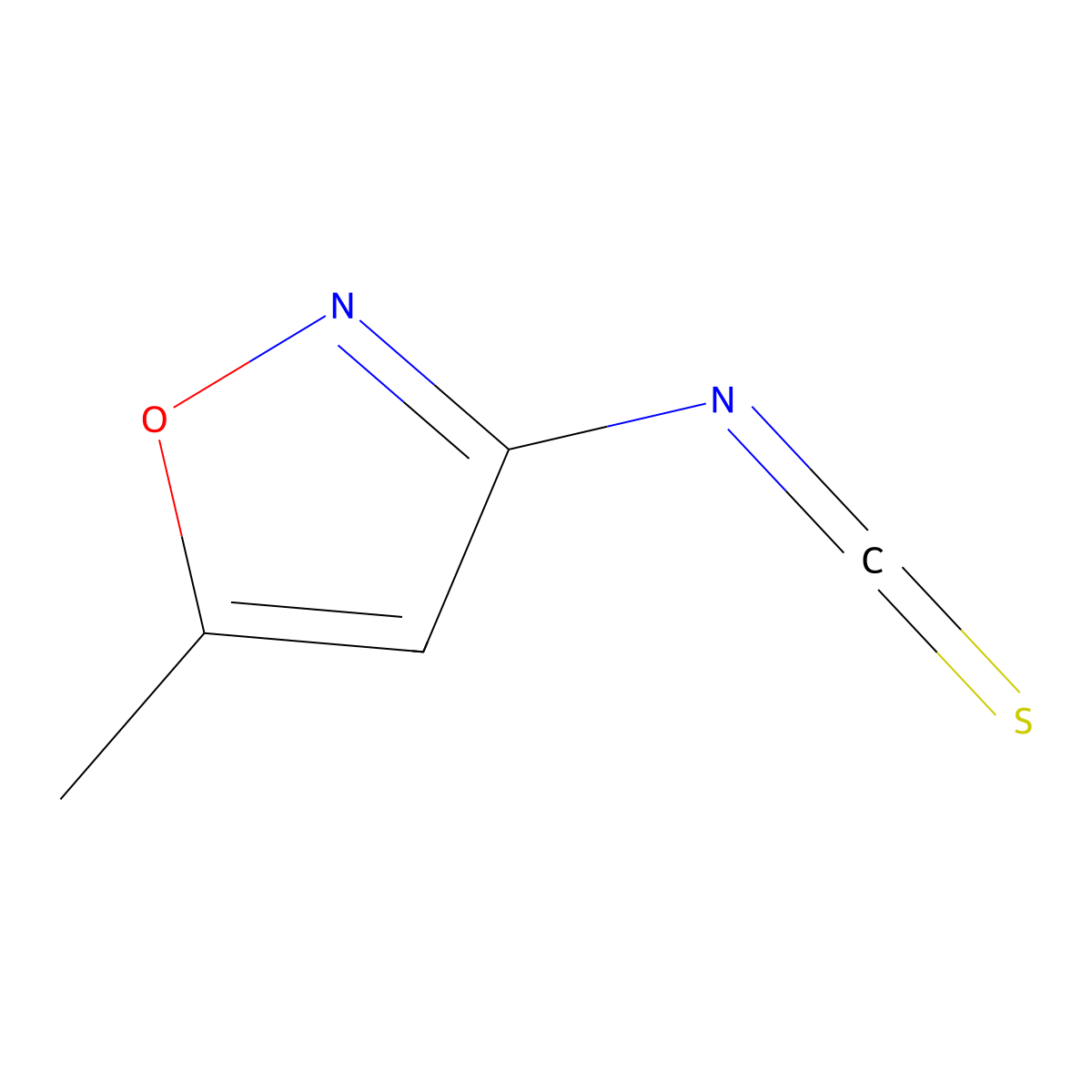 3-Isothiocyanato-5-methyl-1,2-oxazole molecular structure, CAS 321309-33-5