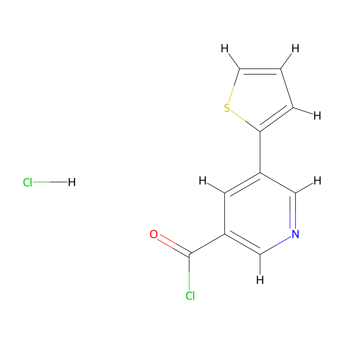 5-(2-Thienyl)Nicotinoyl Chloride Hydrochloride molecular structure, CAS 321309-36-8