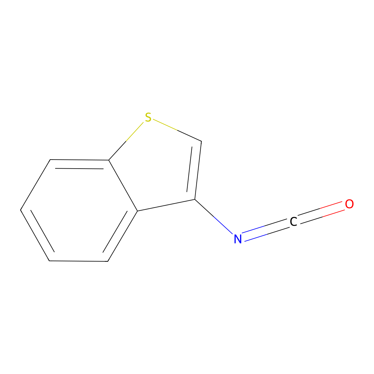 3-Isocyanato-1-benzothiophene molecular structure, CAS 321309-37-9