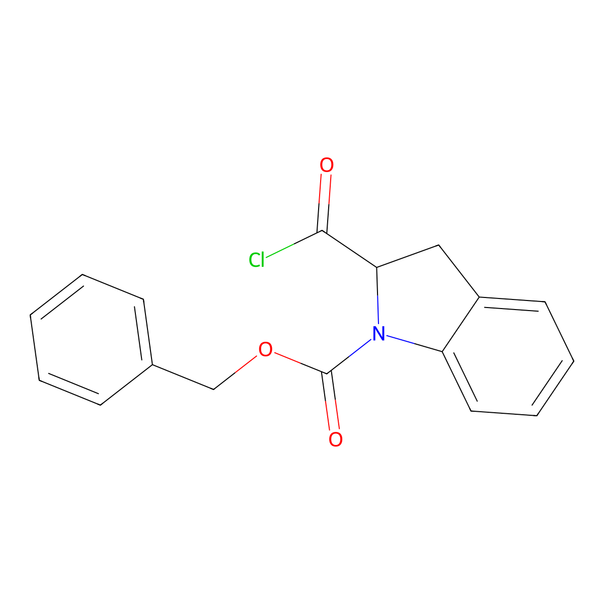 Benzyl 2-(chlorocarbonyl)-1-indolinecarboxylate molecular structure, CAS 321309-39-1