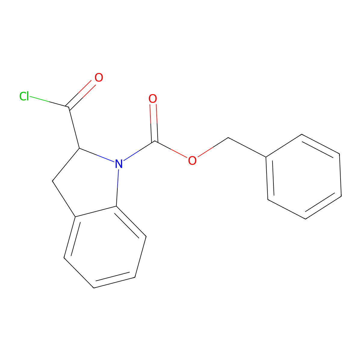 Benzyl 2-(chlorocarbonyl)-1-indolinecarboxylate molecular structure, CAS 321309-39-1