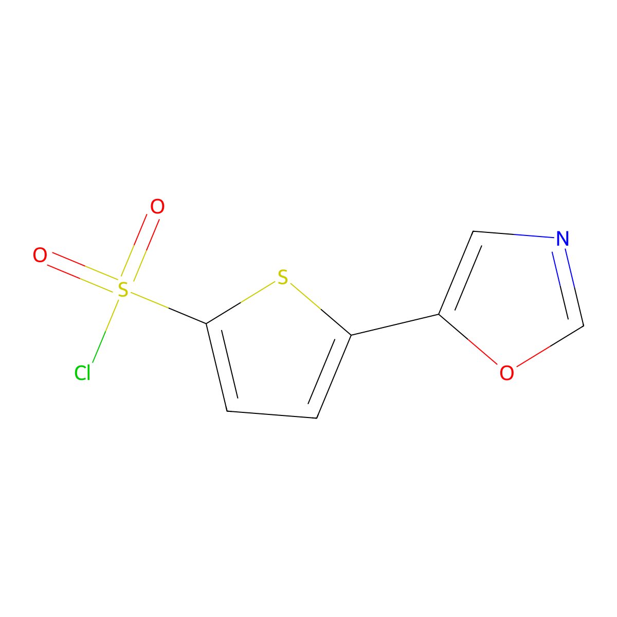 5-(1,3-Oxazol-5-yl)thiophene-2-sulfonyl chloride molecular structure, CAS 321309-40-4