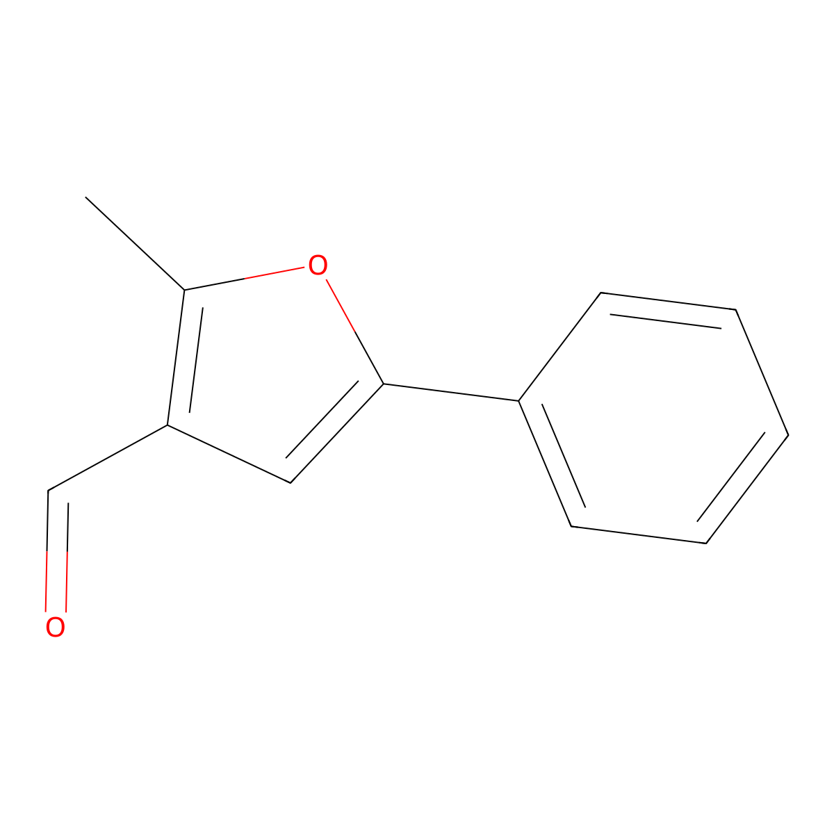 2-Methyl-5-phenyl-3-furaldehyde molecular structure, CAS 321309-42-6