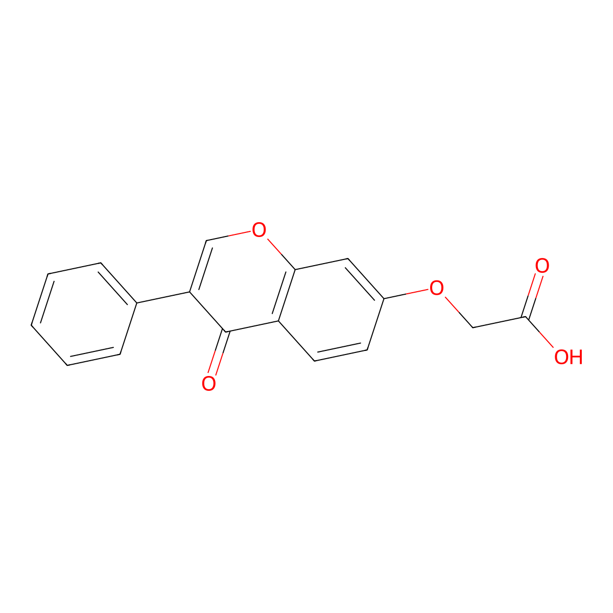 [(4-oxo-3-phenyl-4H-chromen-7-yl)oxy]acetic acid molecular structure, CAS 32131-73-0