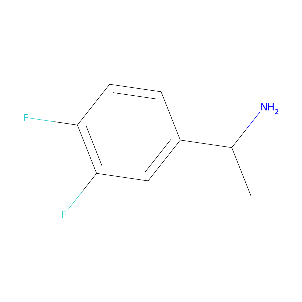 (1R)-1-(3,4-Difluorophenyl)ethan-1-amine molecular structure, CAS 321318-15-4