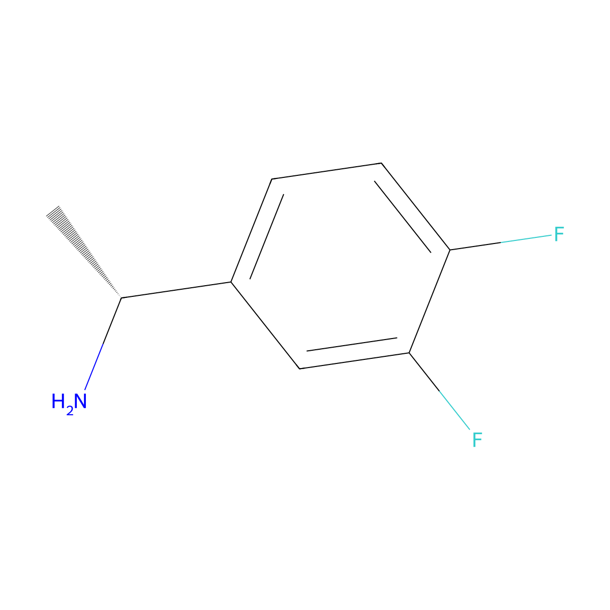 (1R)-1-(3,4-Difluorophenyl)ethan-1-amine molecular structure, CAS 321318-15-4