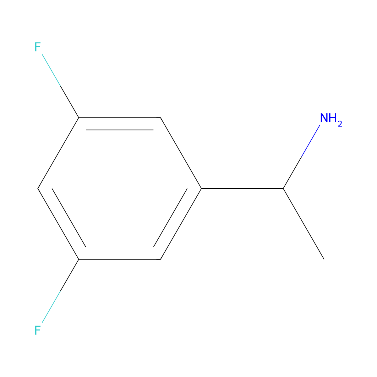 (RS)-1-(3,5-Difluorophenyl)ethylamine molecular structure, CAS 321318-29-0