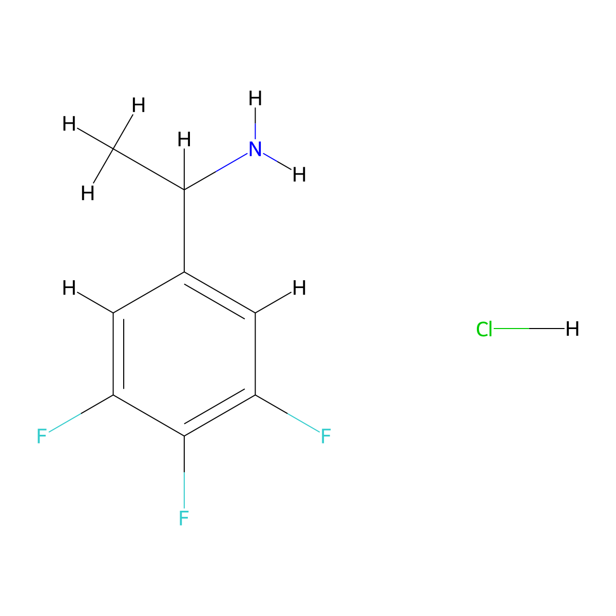 1-(3,4,5-Trifluorophenyl)ethan-1-amine hydrochloride molecular structure, CAS 321318-35-8
