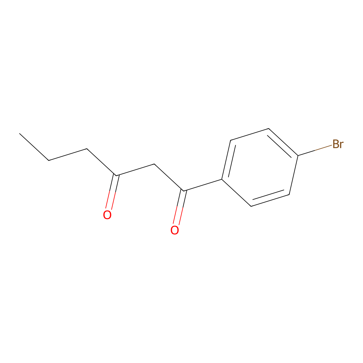 1-(4-Bromophenyl)hexane-1,3-dione molecular structure, CAS 32132-33-5