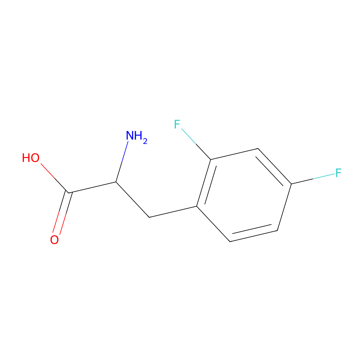 2,4-Difluoro-DL-phenylalanine molecular structure, CAS 32133-35-0