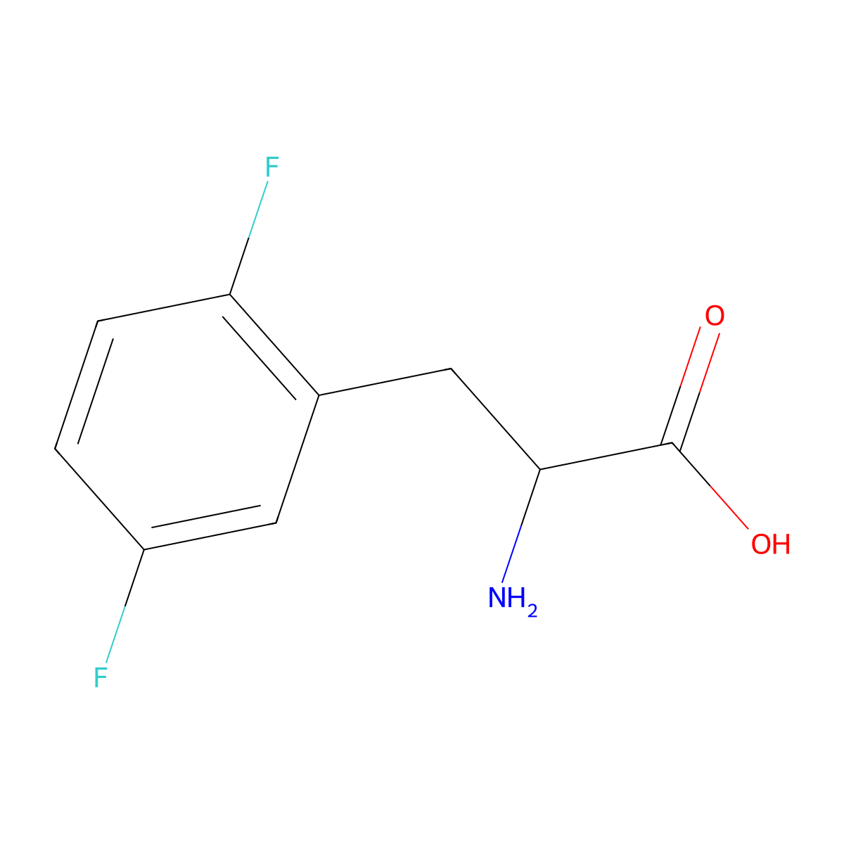 2,5-Difluoro-DL-phenylalanine molecular structure, CAS 32133-38-3