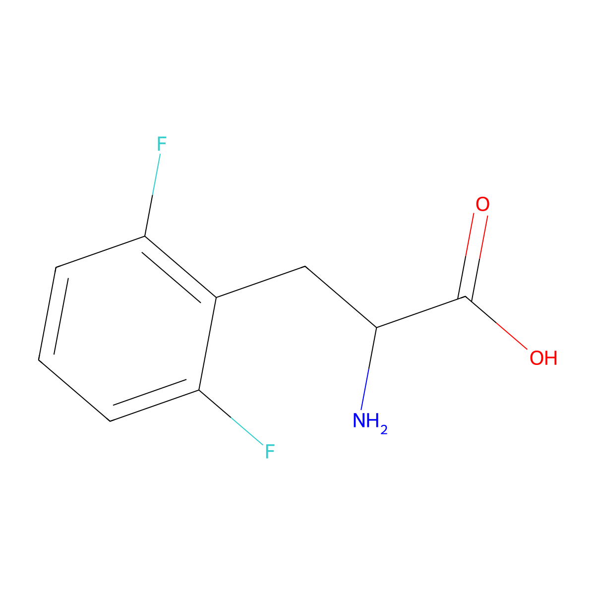 2,6-Difluorophenylalanine molecular structure, CAS 32133-39-4