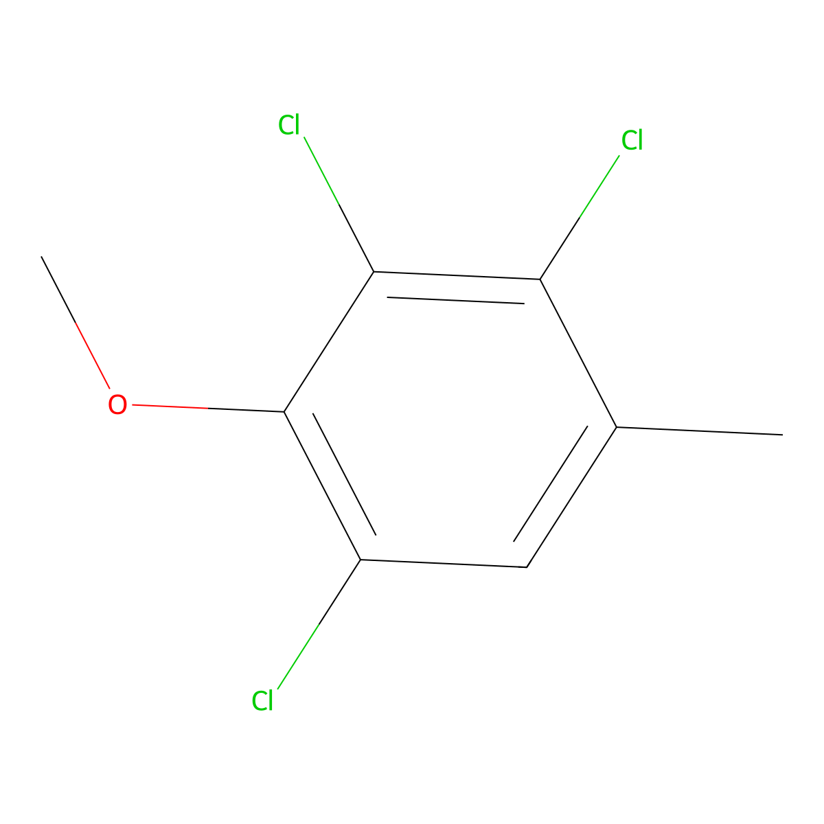 1,3,4-Trichloro-2-methoxy-5-methylbenzene molecular structure, CAS 32133-81-6
