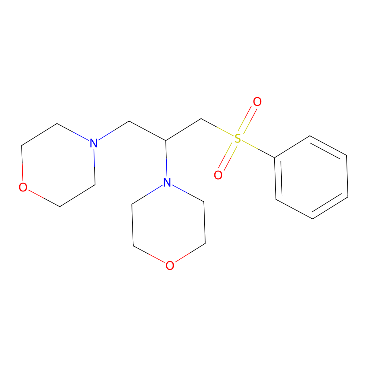 4-[3-(Benzenesulfonyl)-2-morpholin-4-ylpropyl]morpholine molecular structure, CAS 32133-86-1