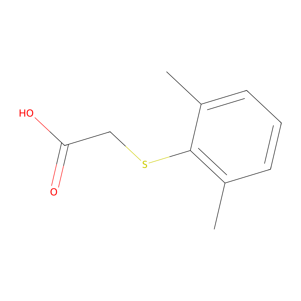 2-((2,6-Dimethylphenyl)thio)acetic acid molecular structure, CAS 32133-94-1
