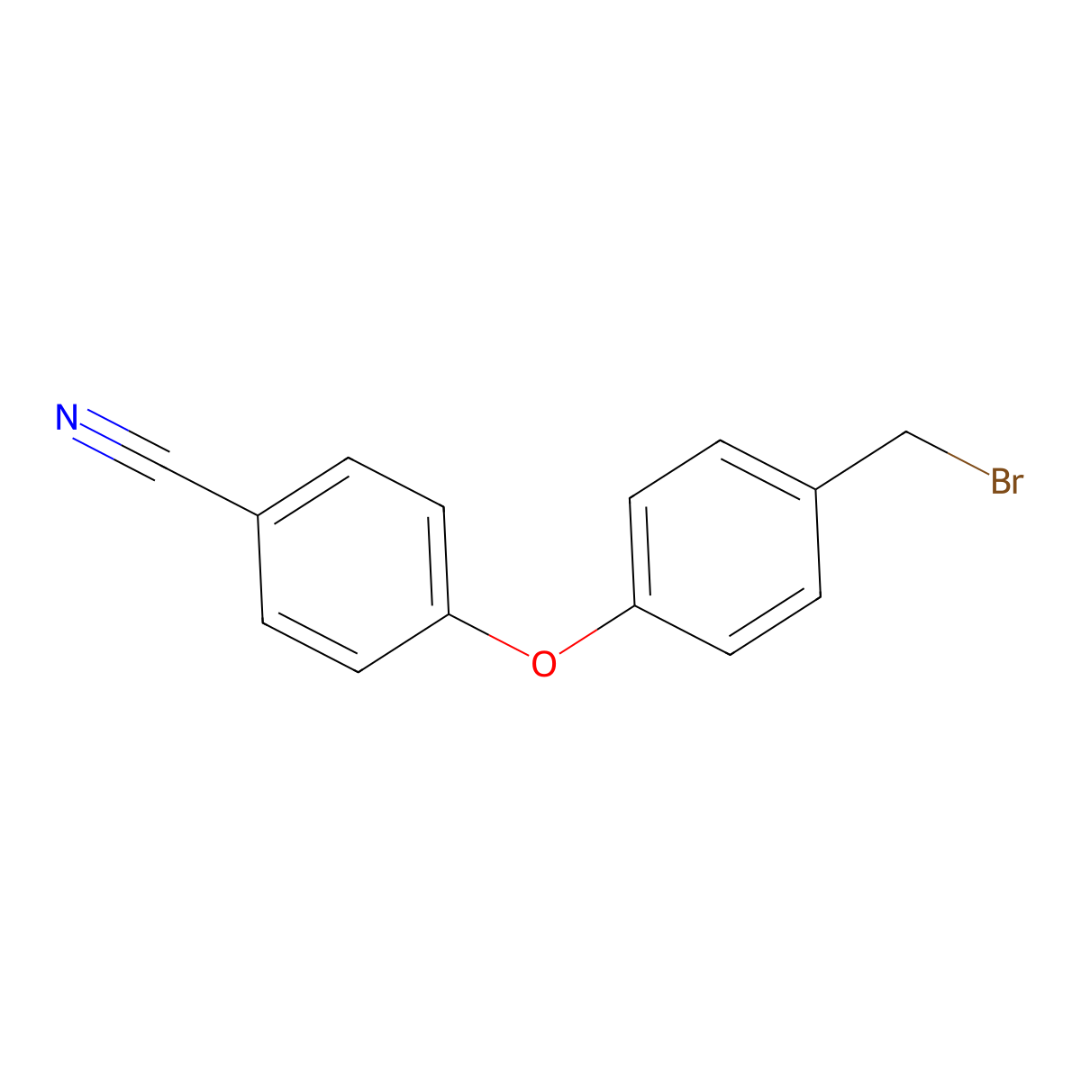 4-[4-(Bromomethyl)phenoxy]benzonitrile molecular structure, CAS 321337-61-5
