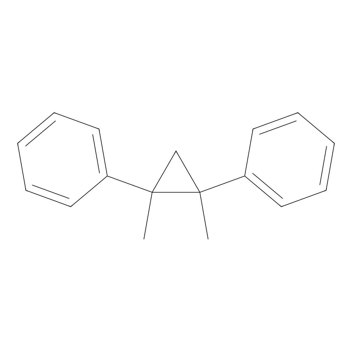 (1,2-Dimethyl-2-phenylcyclopropyl)benzene molecular structure, CAS 32134-42-2