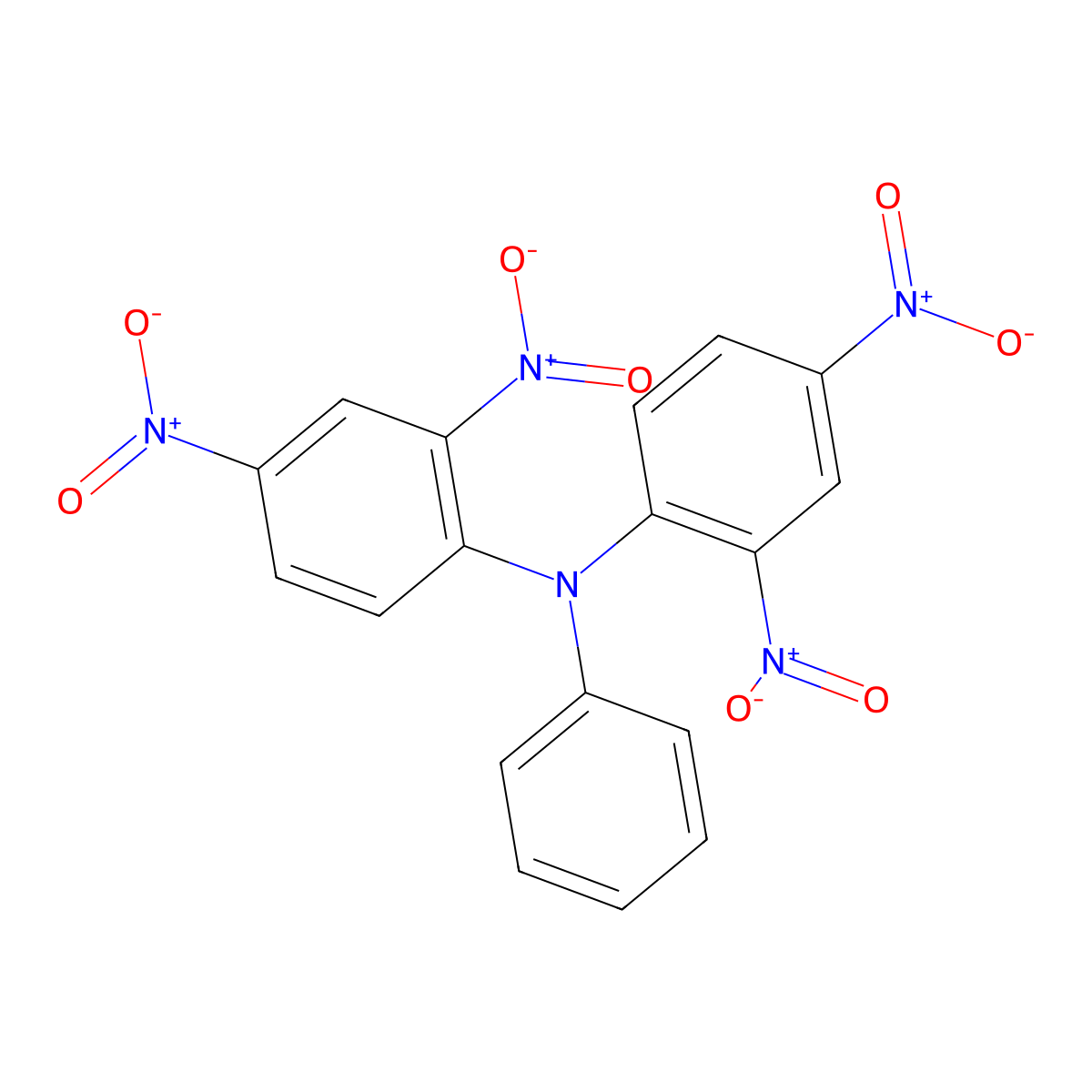 N-(2,4-dinitrophenyl)-2,4-dinitro-N-phenylaniline molecular structure, CAS 32134-85-3