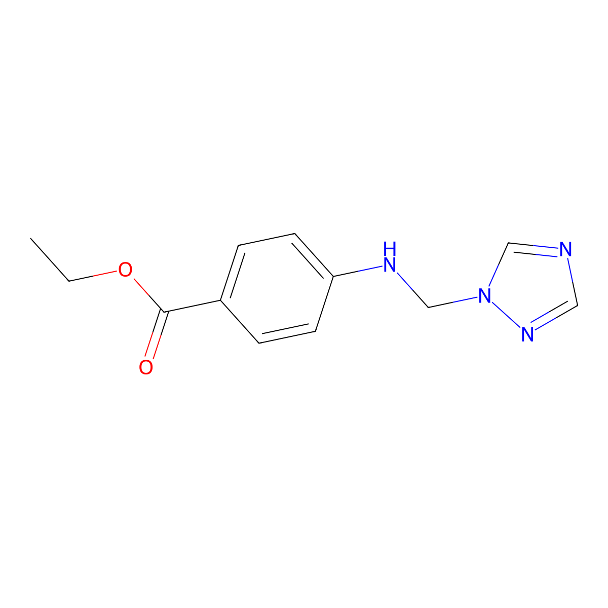 ethyl 4-{[(1H-1,2,4-triazol-1-yl)methyl]amino}benzoate molecular structure, CAS 321340-18-5