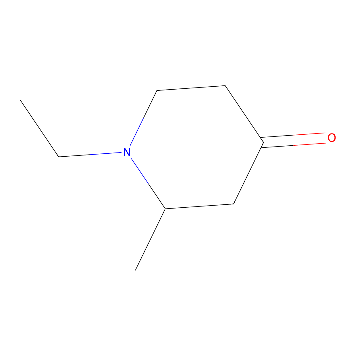 1-Ethyl-2-methylpiperidin-4-one molecular structure, CAS 321345-32-8