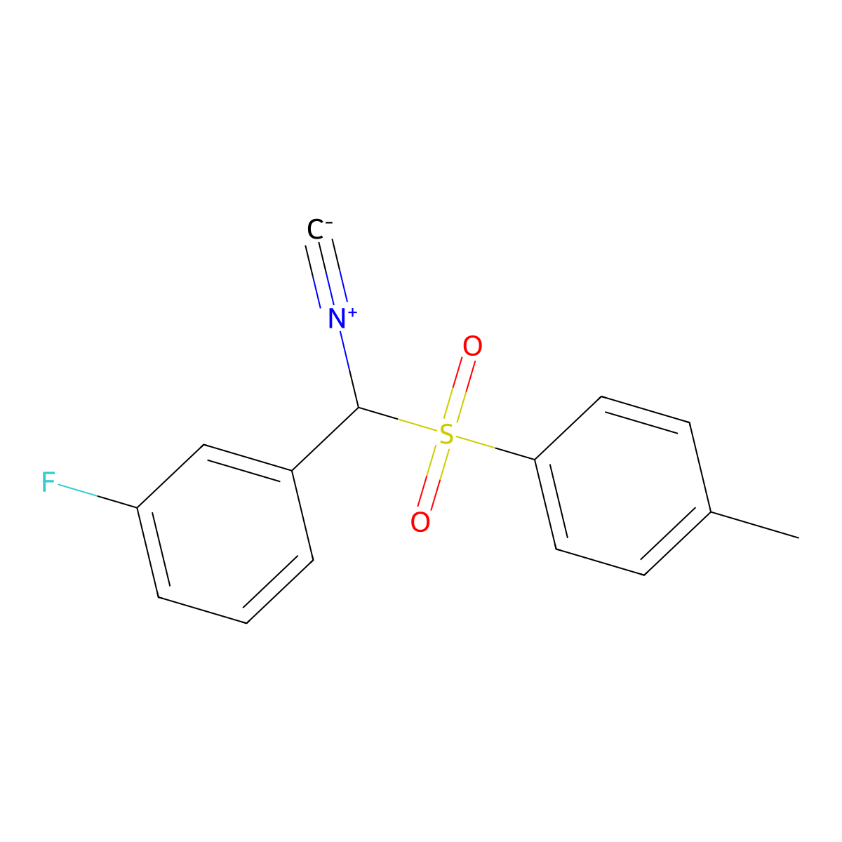 1-Fluoro-3-(isocyano(tosyl)methyl)benzene molecular structure, CAS 321345-36-2
