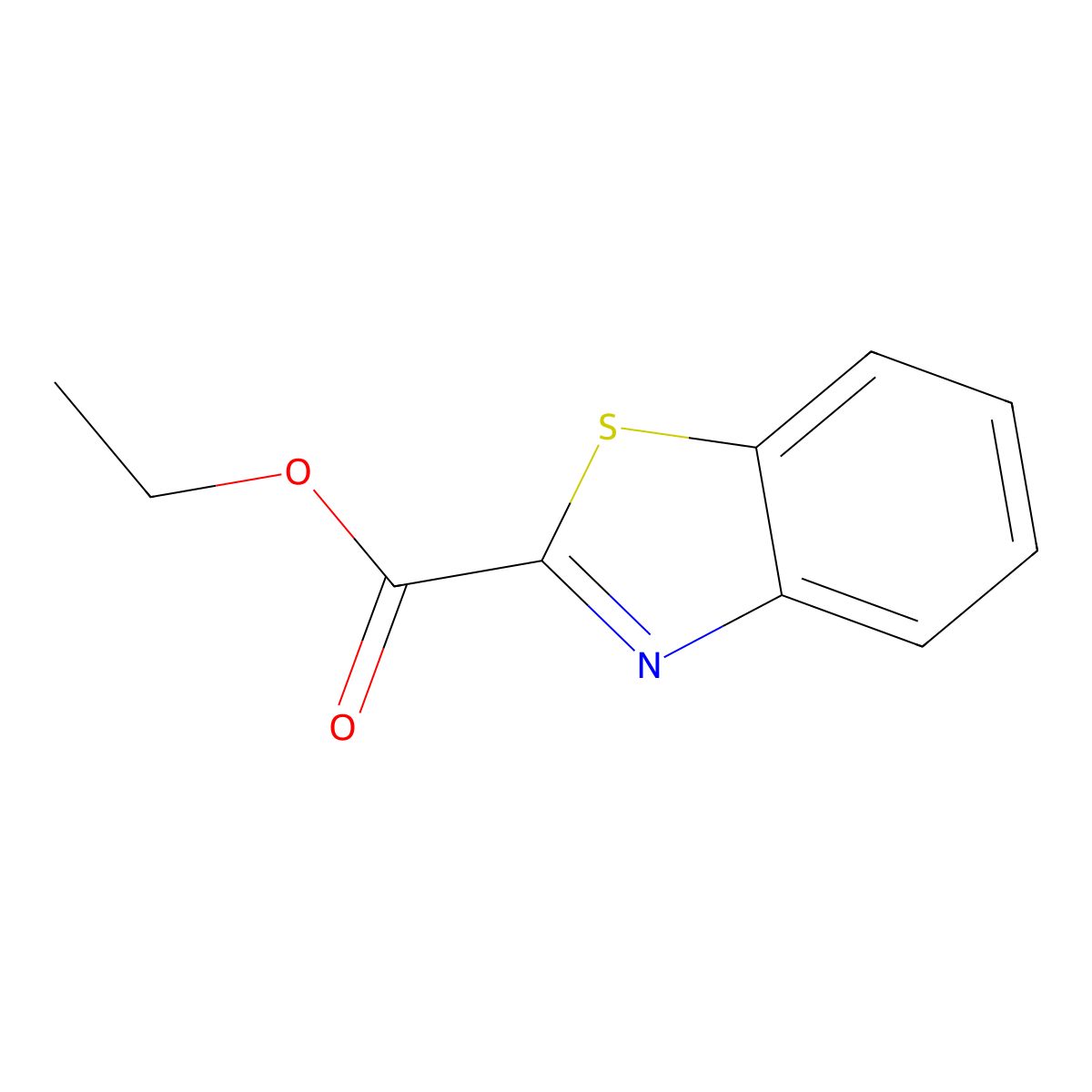 Ethyl 1,3-benzothiazole-2-carboxylate molecular structure, CAS 32137-76-1
