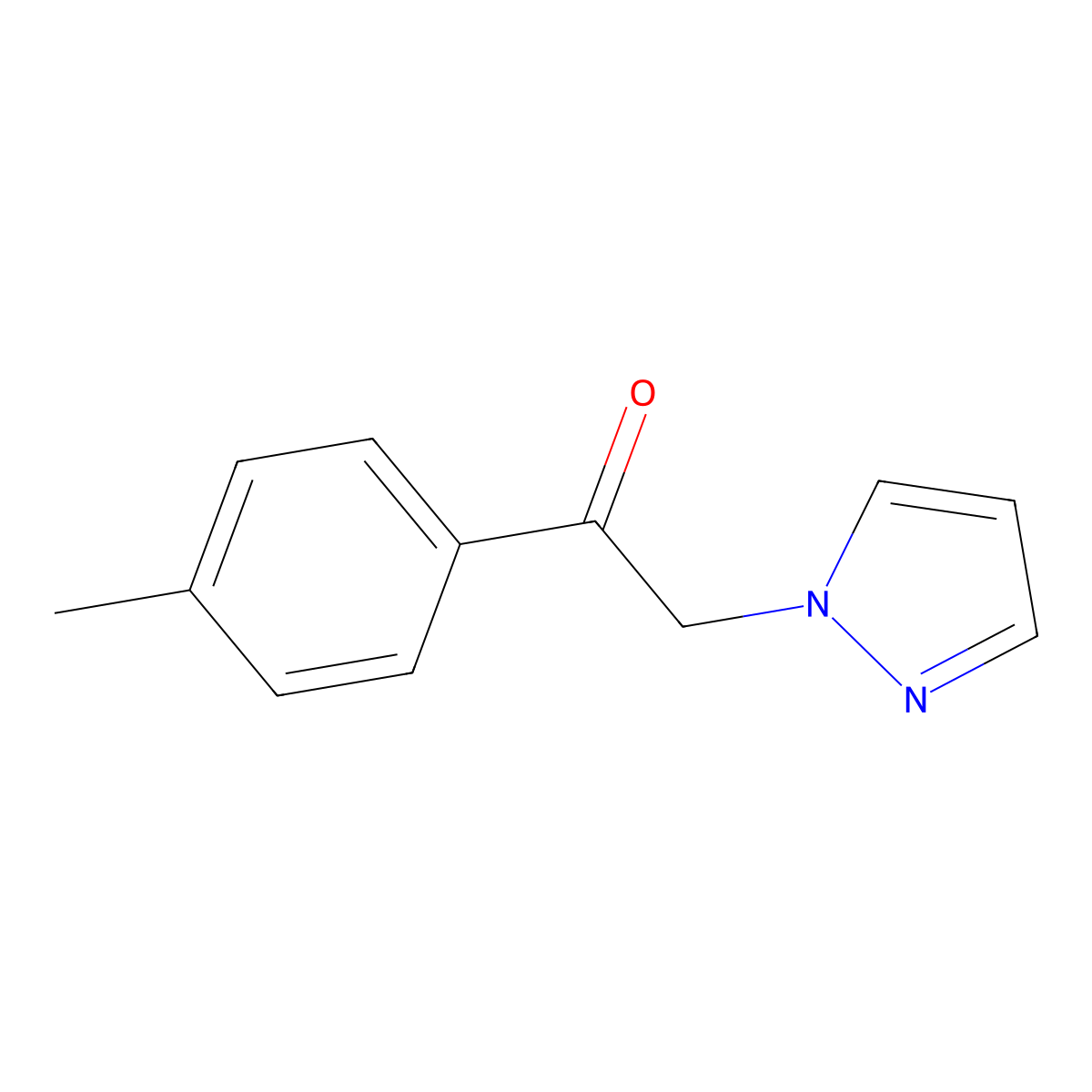1-(4-methylphenyl)-2-(1H-pyrazol-1-yl)-1-ethanone molecular structure, CAS 321385-53-9