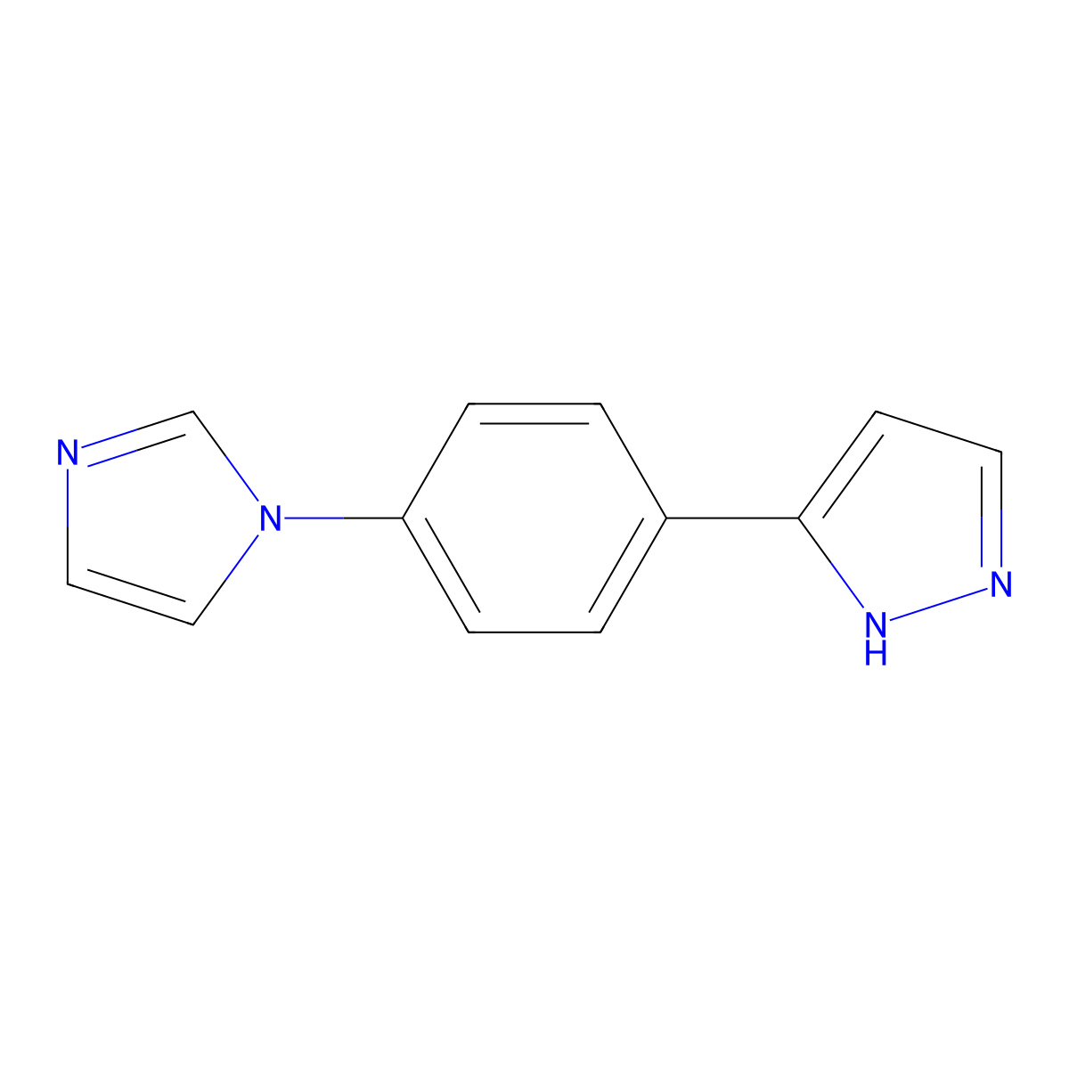 5-[4-(1H-Imidazol-1-Yl)Phenyl]-1H-Pyrazole molecular structure, CAS 321385-58-4