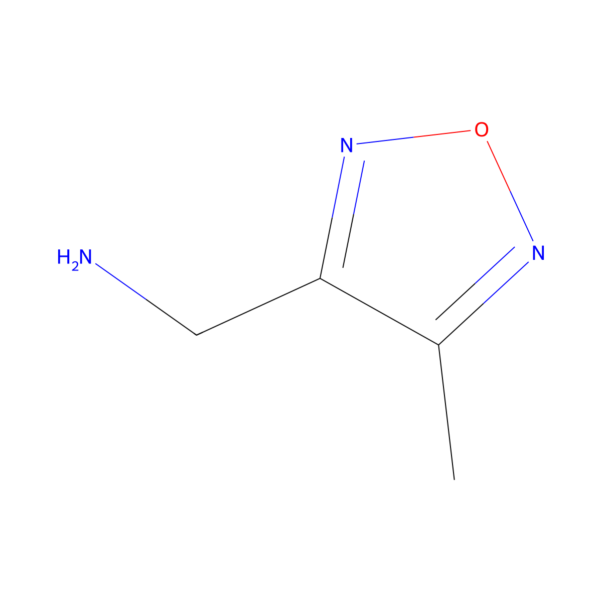 (4-Methyl-1,2,5-oxadiazol-3-yl)methanamine molecular structure, CAS 321392-83-0