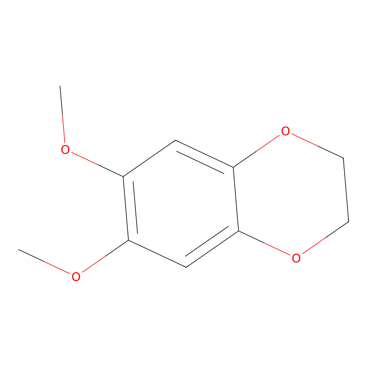 6,7-Dimethoxy-1,4-benzodioxan molecular structure, CAS 3214-13-9