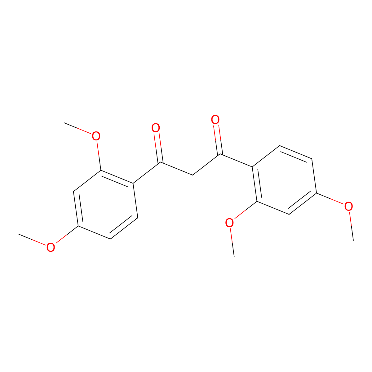 1,3-Bis(2,4-dimethoxyphenyl)propane-1,3-dione molecular structure, CAS 32140-93-5