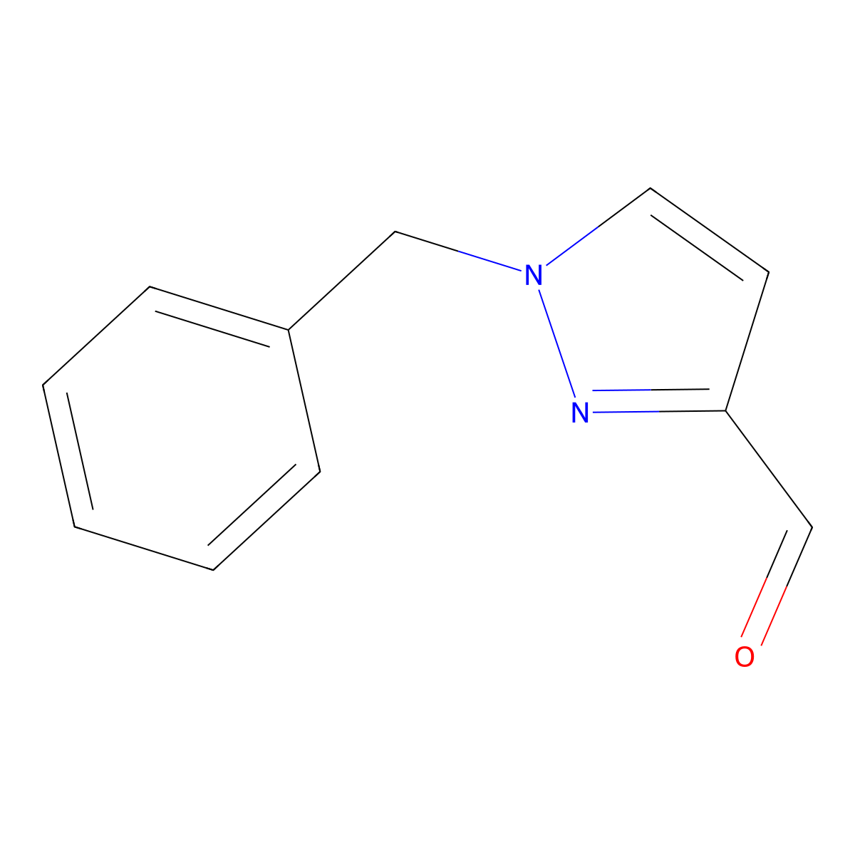 1-benzyl-1H-pyrazole-3-carbaldehyde molecular structure, CAS 321405-31-6
