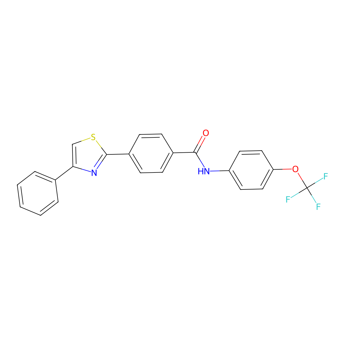 4-(4-phenyl-1,3-thiazol-2-yl)-N-[4-(trifluoromethoxy)phenyl]benzamide molecular structure, CAS 321429-85-0