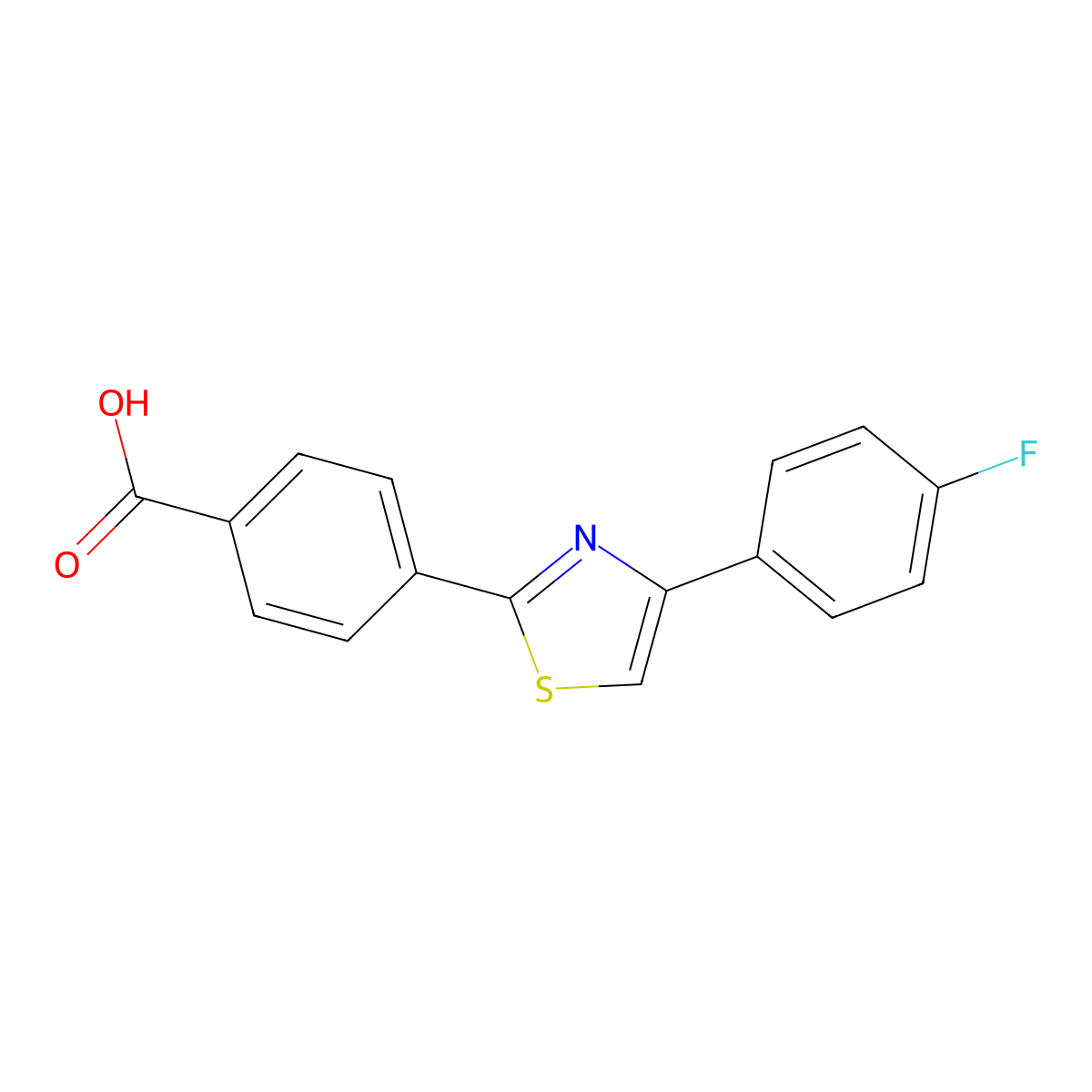 4-[4-(4-fluorophenyl)-1,3-thiazol-2-yl]benzoic Acid molecular structure, CAS 321429-96-3