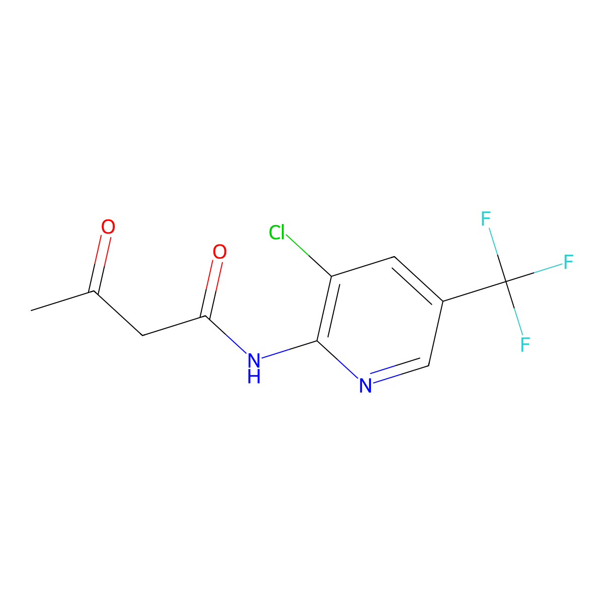 N-[3-chloro-5-(trifluoromethyl)-2-pyridinyl]-3-oxobutanamide molecular structure, CAS 321430-23-3