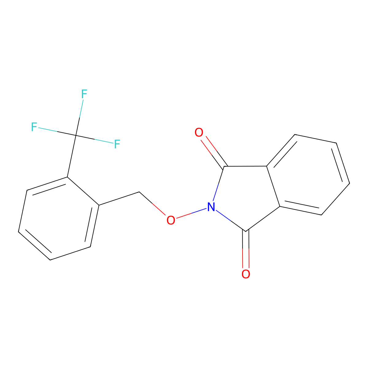 2-((2-(Trifluoromethyl)benzyl)oxy)isoindoline-1,3-dione molecular structure, CAS 321430-37-9