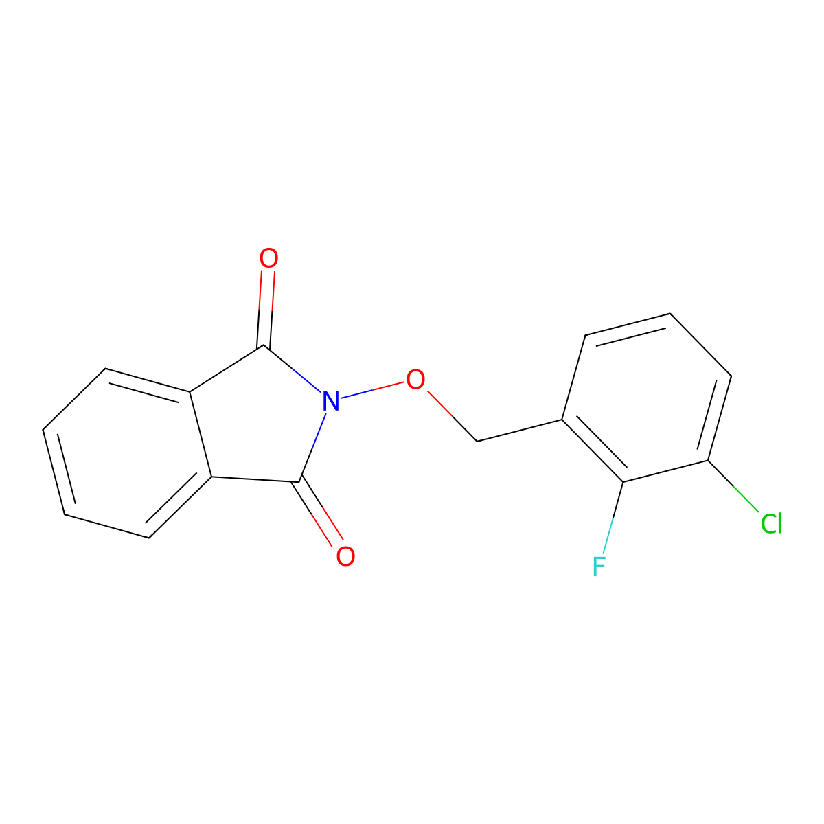 2-[(3-Chloro-2-fluorophenyl)methoxy]isoindole-1,3-dione molecular structure, CAS 321430-44-8