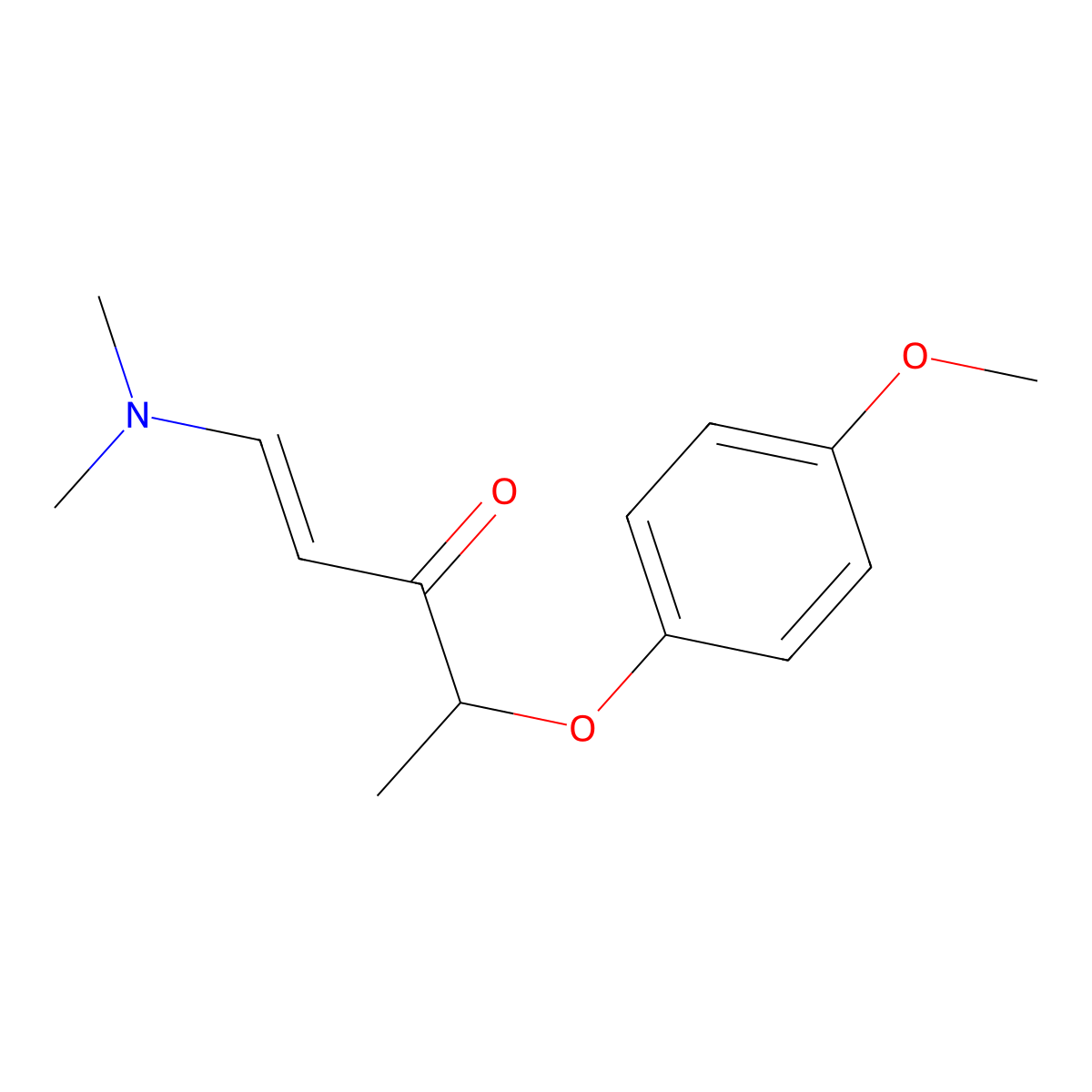 1-(Dimethylamino)-4-(4-methoxyphenoxy)-1-penten-3-one molecular structure, CAS 321430-60-8