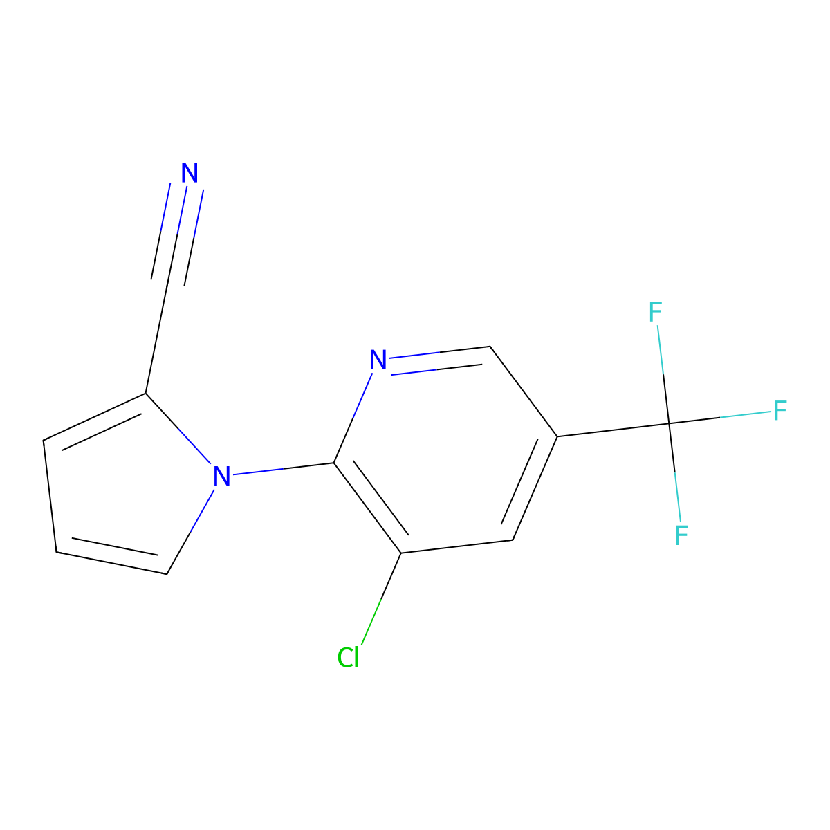 1-[3-chloro-5-(trifluoromethyl)-2-pyridinyl]-1H-pyrrole-2-carbonitrile molecular structure, CAS 321430-75-5