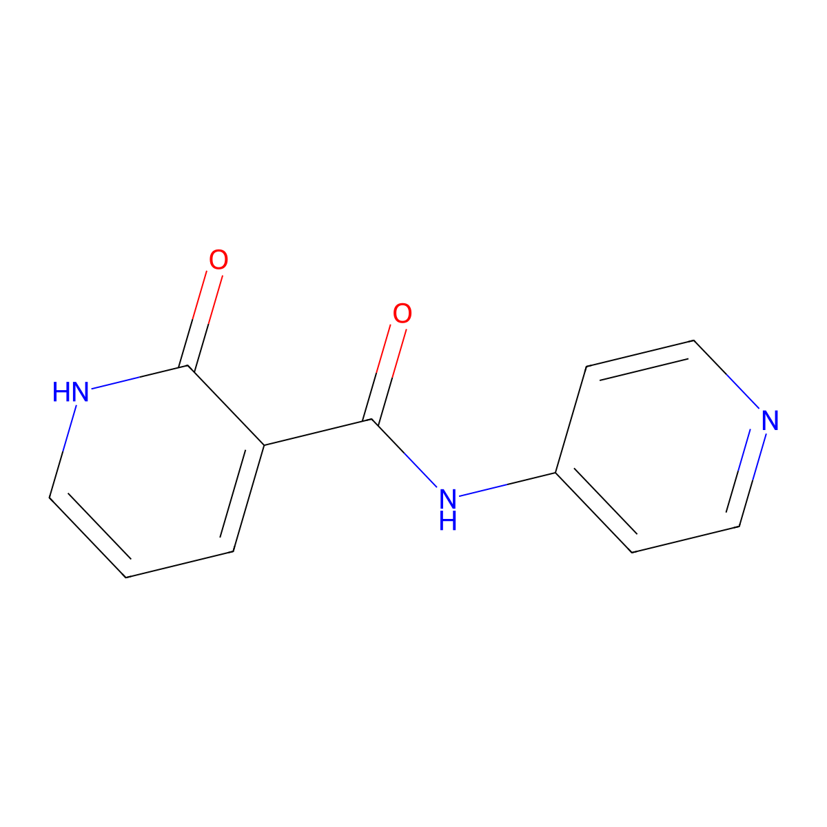 2-oxo-N-(pyridin-4-yl)-1,2-dihydropyridine-3-carboxamide molecular structure, CAS 321430-95-9
