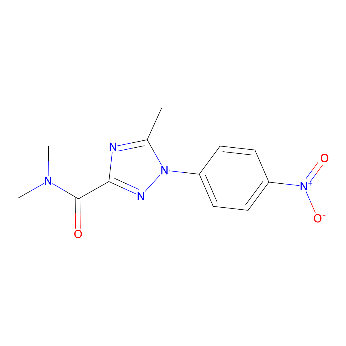 N,N,5-trimethyl-1-(4-nitrophenyl)-1H-1,2,4-triazole-3-carboxamide molecular structure, CAS 321431-11-2