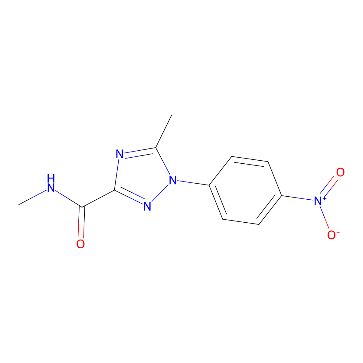N,5-dimethyl-1-(4-nitrophenyl)-1H-1,2,4-triazole-3-carboxamide molecular structure, CAS 321431-12-3