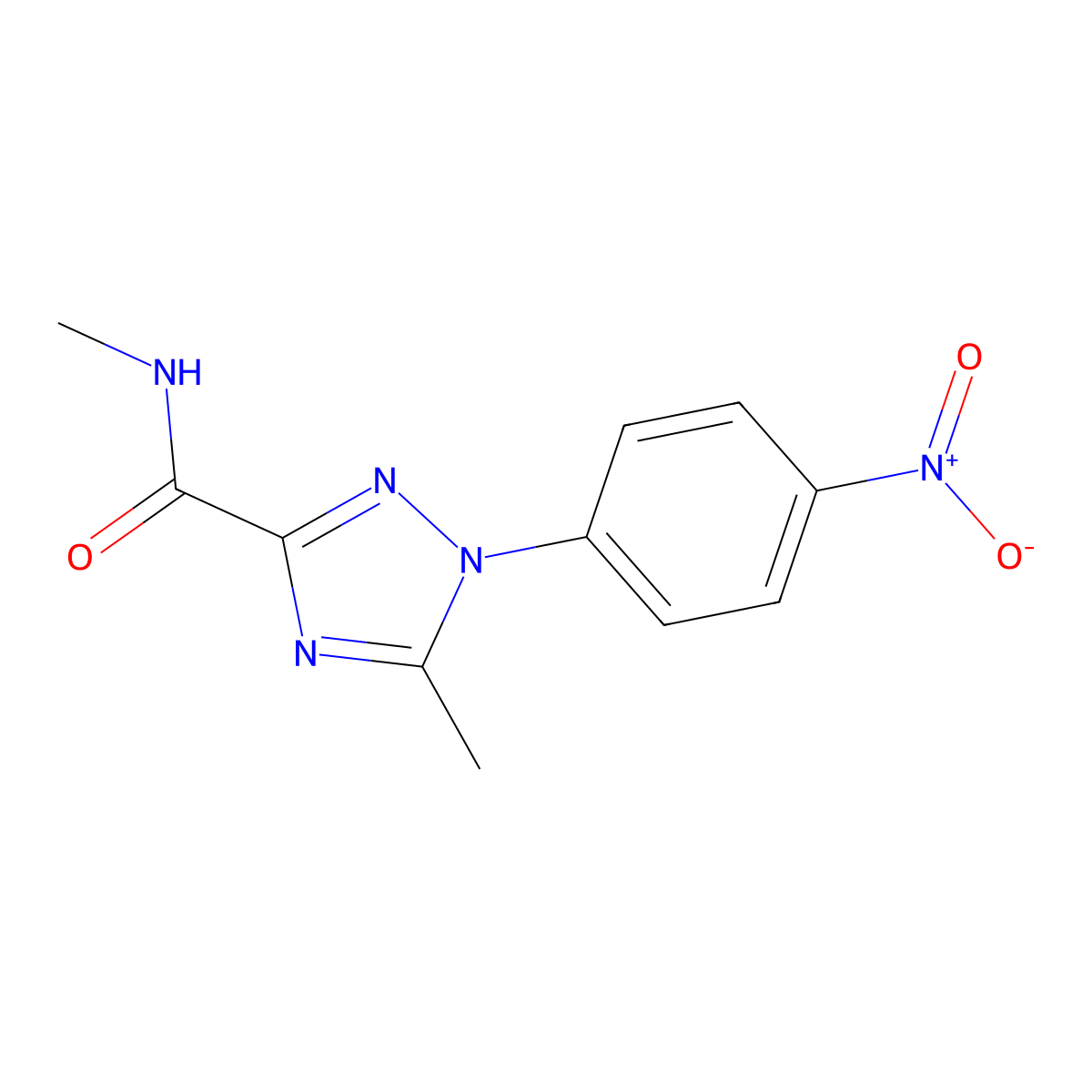N,5-dimethyl-1-(4-nitrophenyl)-1H-1,2,4-triazole-3-carboxamide molecular structure, CAS 321431-12-3