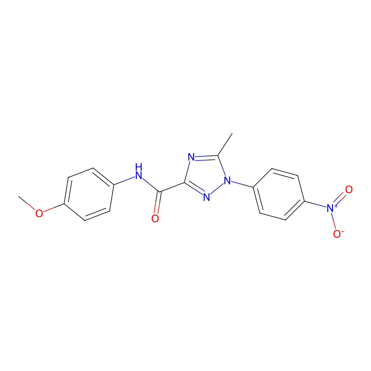 N-(4-methoxyphenyl)-5-methyl-1-(4-nitrophenyl)-1H-1,2,4-triazole-3-carboxamide molecular structure, CAS 321431-17-8
