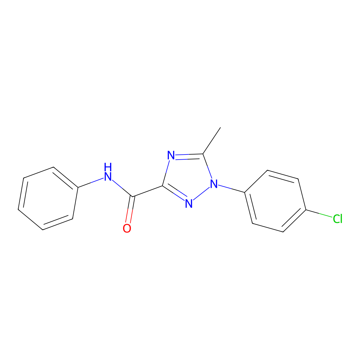 1-(4-chlorophenyl)-5-methyl-N-phenyl-1H-1,2,4-triazole-3-carboxamide molecular structure, CAS 321431-18-9