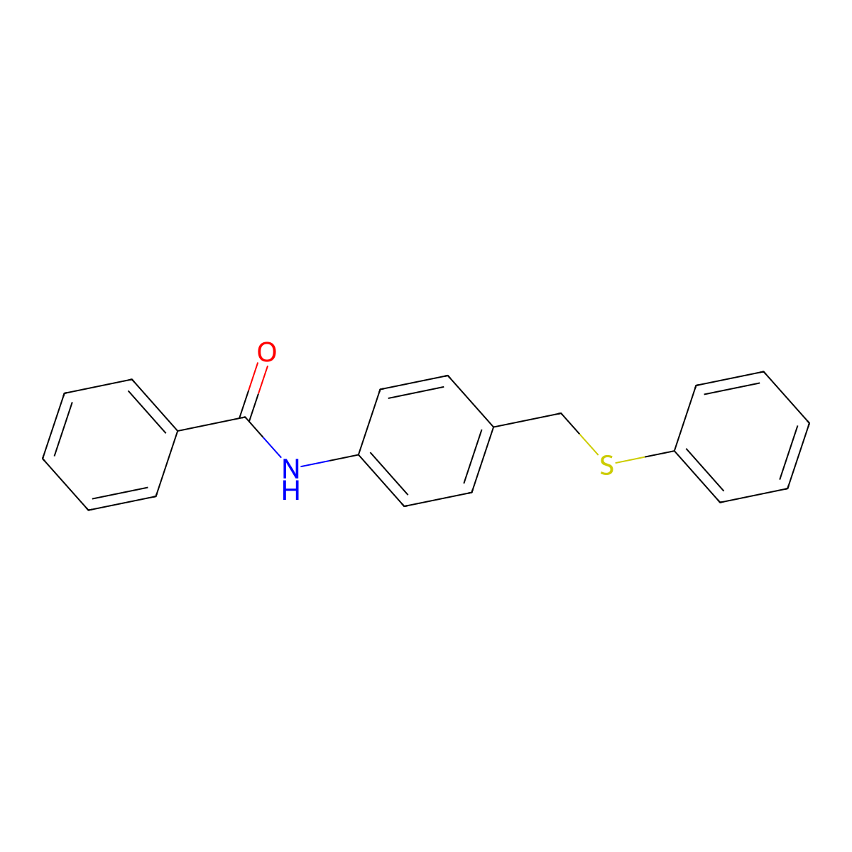 N-{4-[(phenylsulfanyl)methyl]phenyl}benzenecarboxamide molecular structure, CAS 321431-71-4