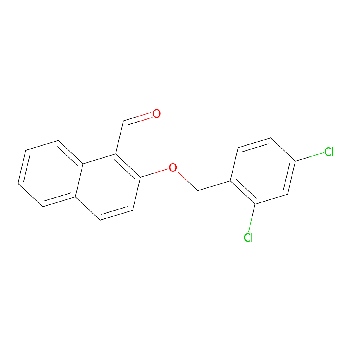 2-[(2,4-Dichlorobenzyl)oxy]-1-naphthaldehyde molecular structure, CAS 321432-08-0