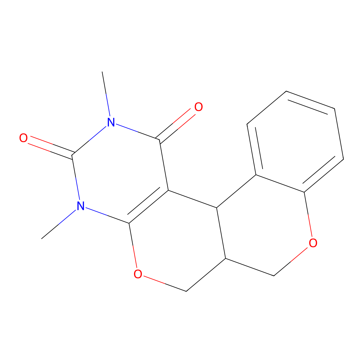 2,4-dimethyl-4,6a,7,12b-tetrahydro-1H,6H-chromeno[4',3':4,5]pyrano[2,3-d]pyrimidine-1,3(2H)-dione molecular structure, CAS 321432-21-7